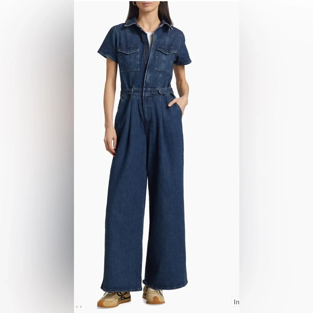 NWT Good American Fit for Success Pleated Jumpsuit - Picture 2 of 13